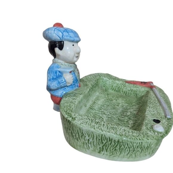 Fitz & Floyd Golfer Business Card Holder trinket dish soap dish - Picture 2 of 6